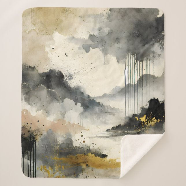 Manta Sherpa Tormenta dorada (Anverso)