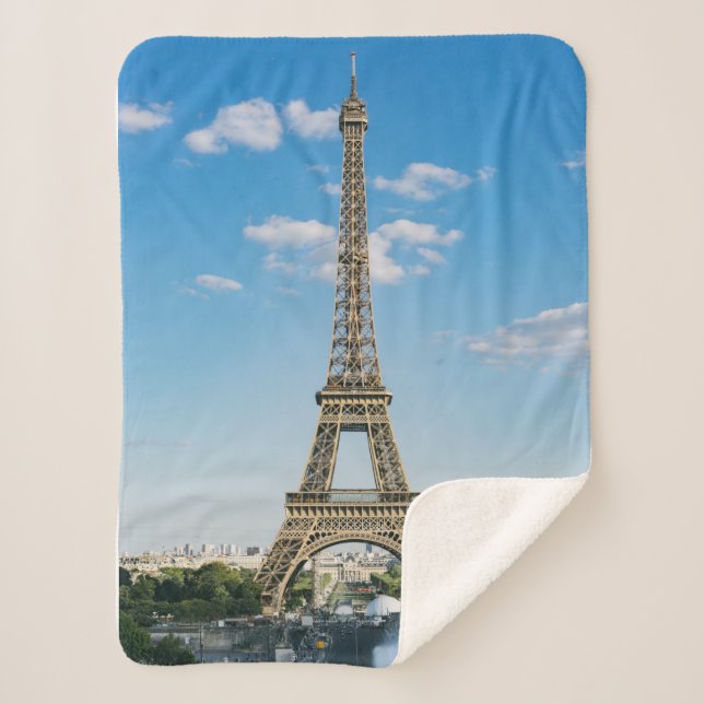 Manta Sherpa Torre Eiffel Sherpa Fleece Blanket (Anverso)