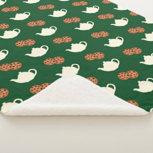 Manta Sherpa Tortas Elegantes Modernas Lindas Galletas Té Verde