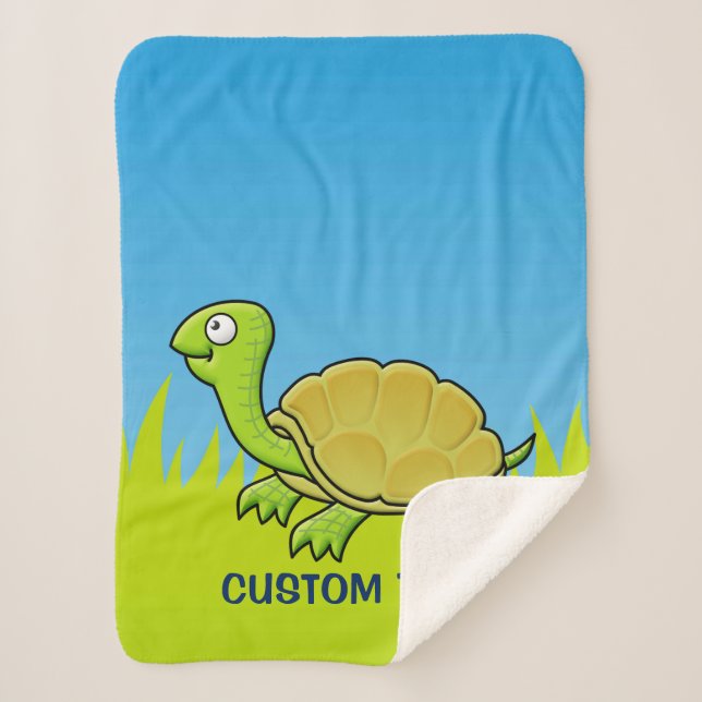 Manta Sherpa Tortuga personalizado (Anverso)