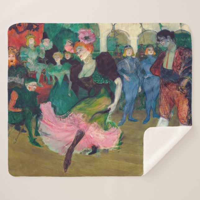 Manta Sherpa Toulouse-Lautrec - Marcelle Lender, Dancing Bolero (Anverso (horizontal))