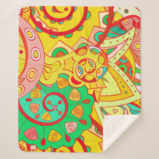 Manta Sherpa Tracería sin fisuras. Diseño de Mehndi. Coco étnic