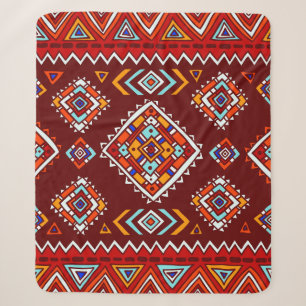 Manta Sherpa Tradicional textura tribal, étnica sin costura.