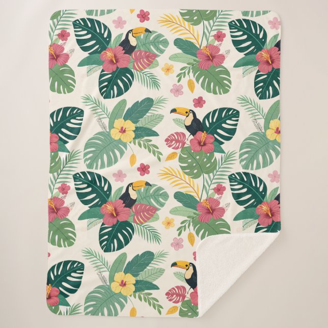 Manta Sherpa Trae la jungla a casa (Anverso)