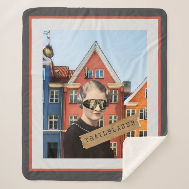 Manta Sherpa Trailblazer Kitsch Alteración del arte (Anverso)