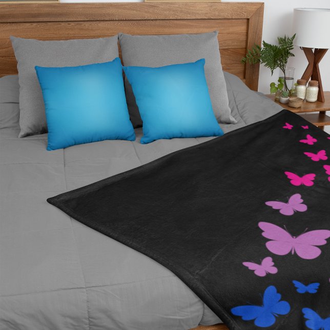 Manta Sherpa Trayecto de mariposa del orgullo bisexual (Subido por el creador)