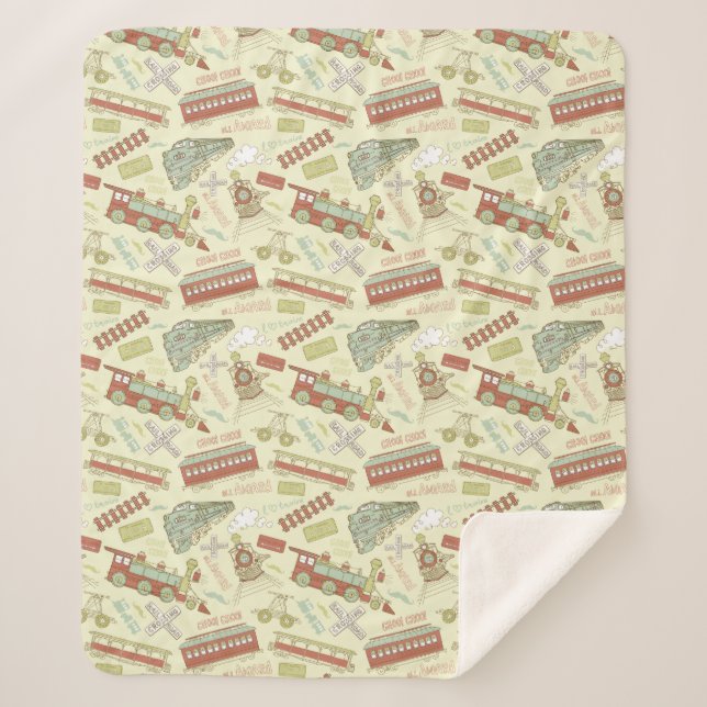 Manta Sherpa Tren antiguo de Choo Choo (Anverso)