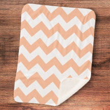 Trendy Pastel Peach Chevron Pattern