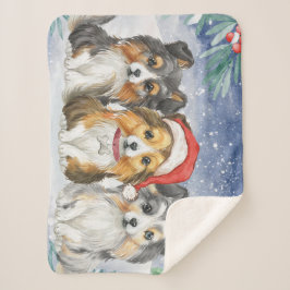 Manta Sherpa Tres elegantes cobardes de Navidades en la nieve