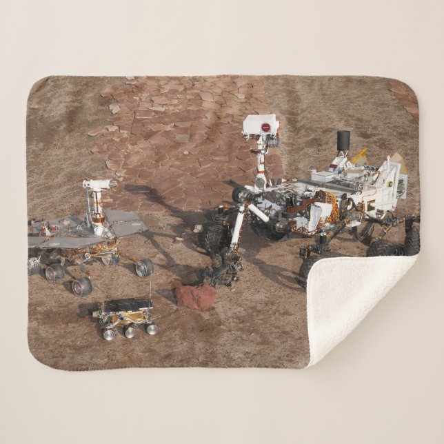 Manta Sherpa Tres Generaciones De Rovers De Marte. (Anverso (horizontal))