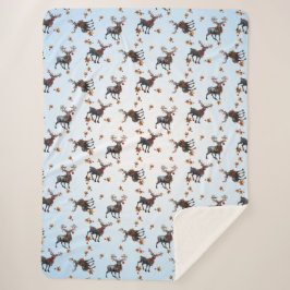 Manta Sherpa Tres renos Navidades