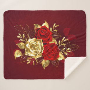 Manta Sherpa Tres Rosas Joyas