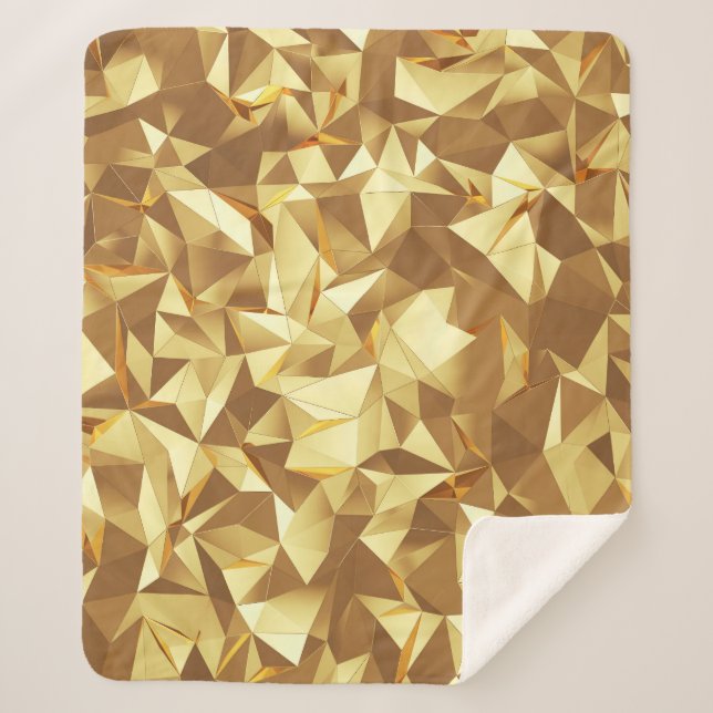 Manta Sherpa Triángulo de oro: Textura de fondo abstracta. (Anverso)
