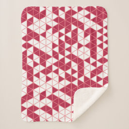 Manta Sherpa Triángulos geométricos de magenta rosa coloridos