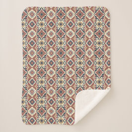 Manta Sherpa  tribal geometric pattern