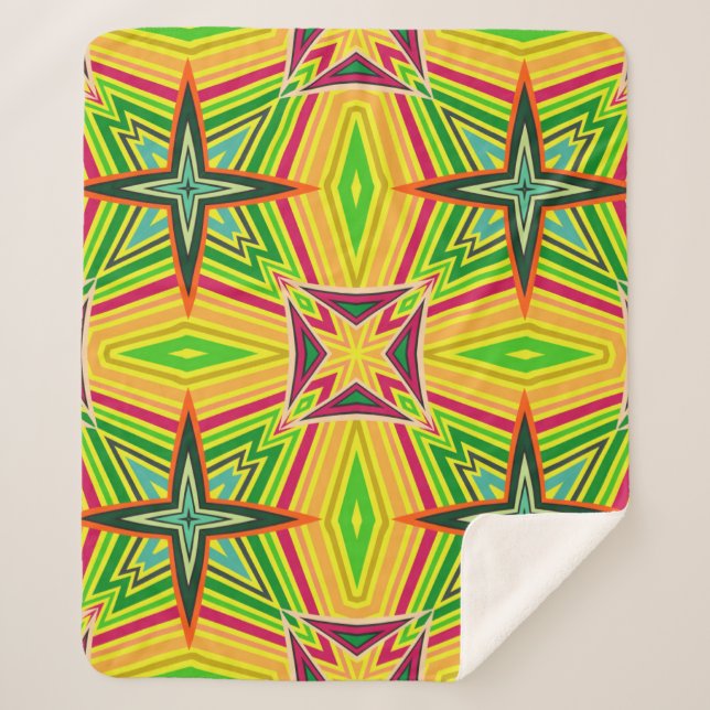 Manta Sherpa Tribal geometric vintage pattern. Seamless ethnic  (Anverso)