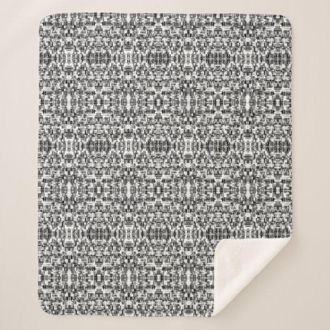 Manta Sherpa Tribal Geométrica (Anverso)
