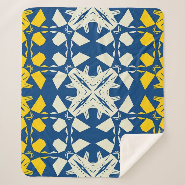 Manta Sherpa Tribal like asian feel seamless pattern, abstract  (Anverso)