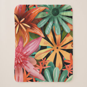 Manta Sherpa tropical/hawaiano/floral/floral