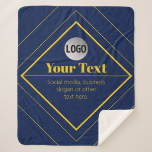 Manta Sherpa Tu logotipo y plantilla de diseño personalizable
