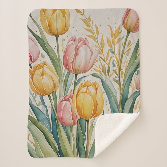 Manta Sherpa Tulip Reverie (Anverso)