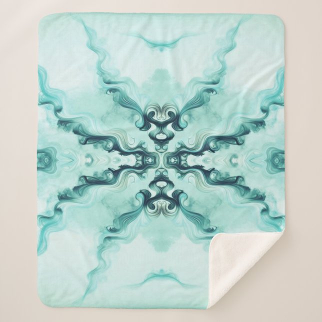 Manta Sherpa Turquoise Harmony – Artistic Duvet Cover (Anverso)