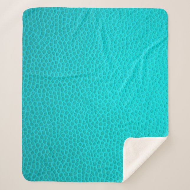 Manta Sherpa Turquoise leather skin texture skin (Anverso)