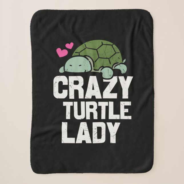 Manta Sherpa Turtle Lover | Crazy Turtle Lady (Anverso)