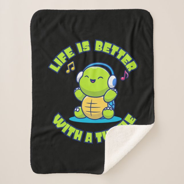 Manta Sherpa Turtle Lover | Life Is Better With A Turtle (Anverso)