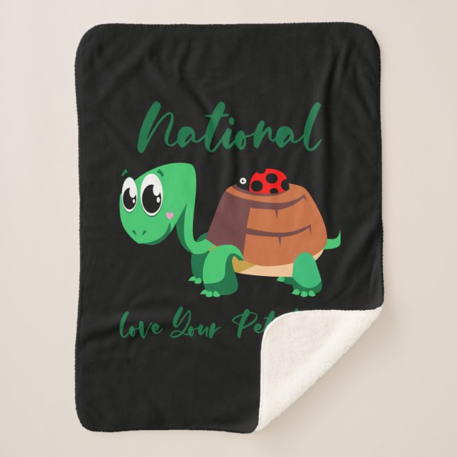 Manta Sherpa Turtle Lover | National Love Your Turtle (Anverso)