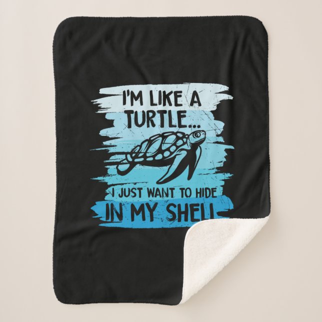 Manta Sherpa Turtle Lover | Soy Como Una Tortuga (Anverso)