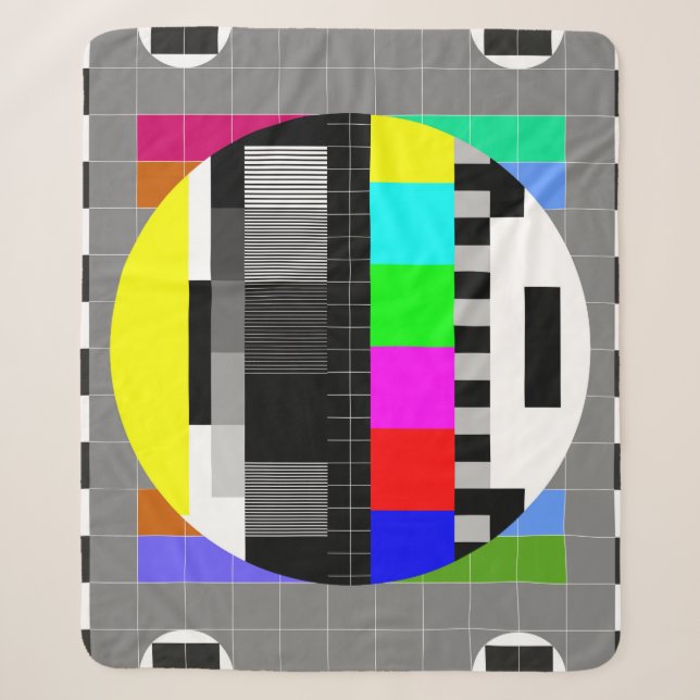 Manta Sherpa TV retro sin ilustracion de señal. (Anverso)