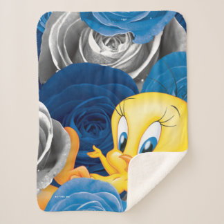 Manta Sherpa TWEETY™ Con Rosas