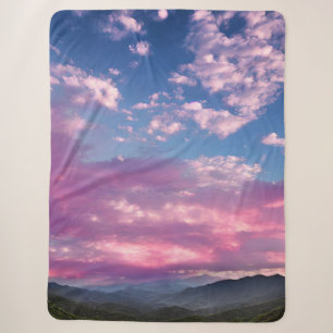 Manta Sherpa Un amanecer rosa y luminoso