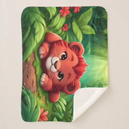 Manta Sherpa Un club de leones rojos en la jungla