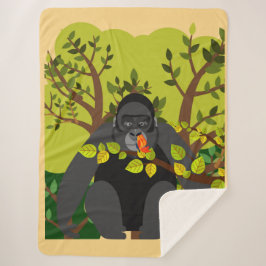 Manta Sherpa Un gorila hipnotizado por una mariposa