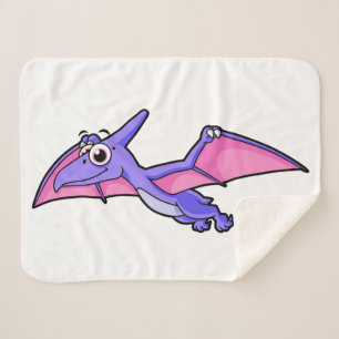 Manta Sherpa Un Ilustracion Agradable De Un Pterodáctilo Volado