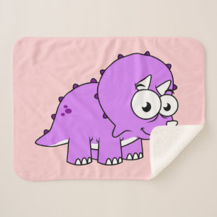 Manta Sherpa Un Ilustracion Agradable De Un Triceratops.