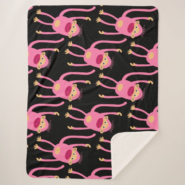 Manta Sherpa Un mono pequeño y lindo (Anverso)