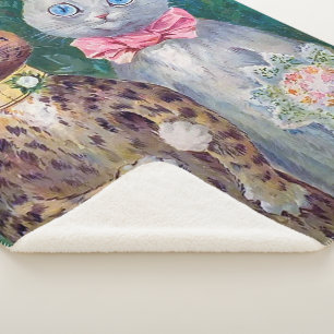 Manta Sherpa Un par feliz Louis Wain