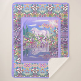 Manta Sherpa Un paraíso morado