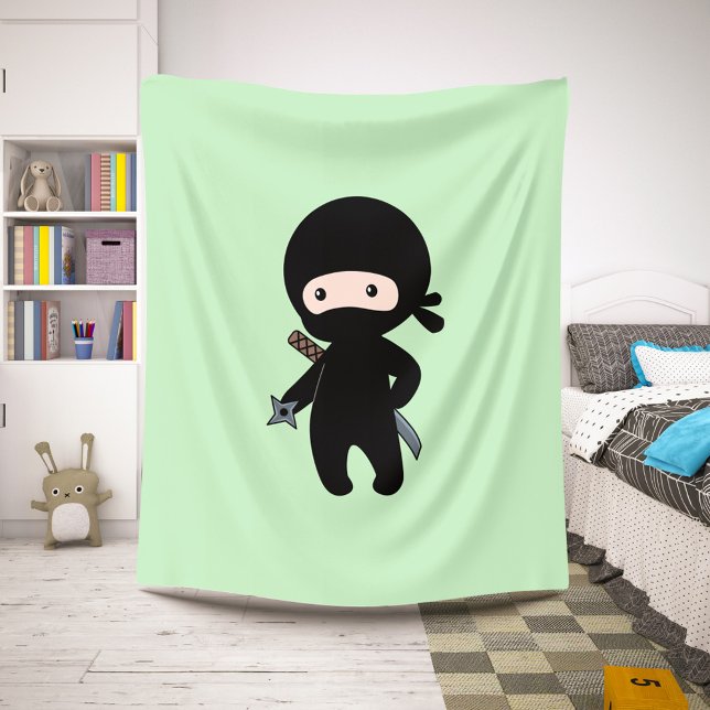 Manta Sherpa Un pequeño Ninja sostiene una estrella arrogante e (Subido por el creador)