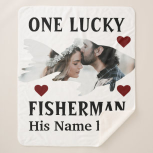 Manta Sherpa Un pescador afortunado que hace juego con la foto 