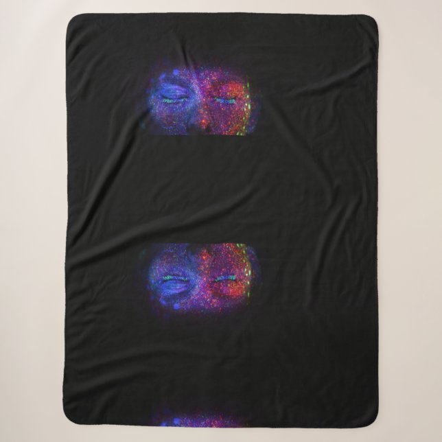 Manta Sherpa Una cara oscura pintada (Anverso)