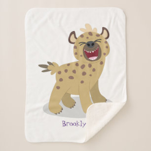 Manta Sherpa Una chiflada hiena riéndose del ilustracion person