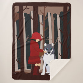 Manta Sherpa Una gorra roja hace amigos