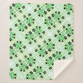 Manta Sherpa Una Mapa De Masa Y Flores