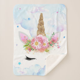 Manta Sherpa Unicorn Blanket - Sherpa