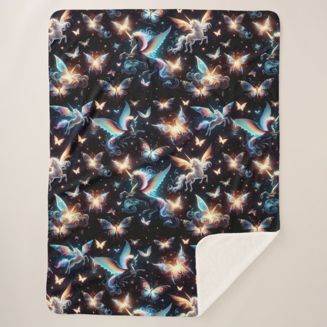 Manta Sherpa Unicorn Dreams (Anverso)