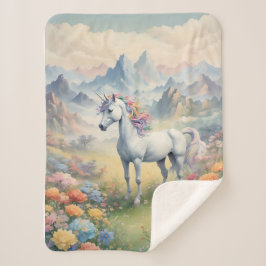 Manta Sherpa Unicorn Sherpa Blanket